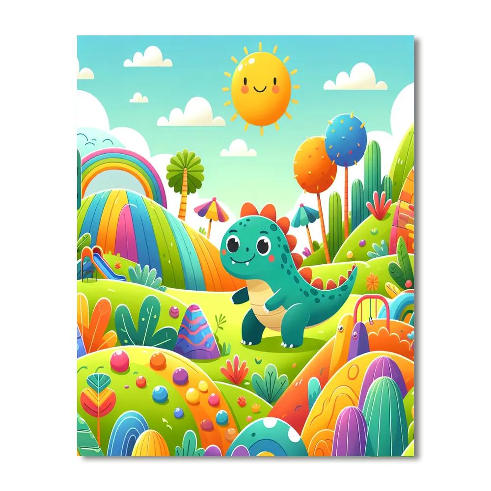 Dino Friends On A Quest Paint By Numbers Kits