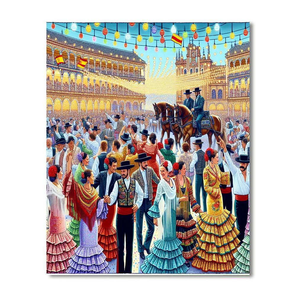 Seville April Fair - Seville, Spain Paint By Number