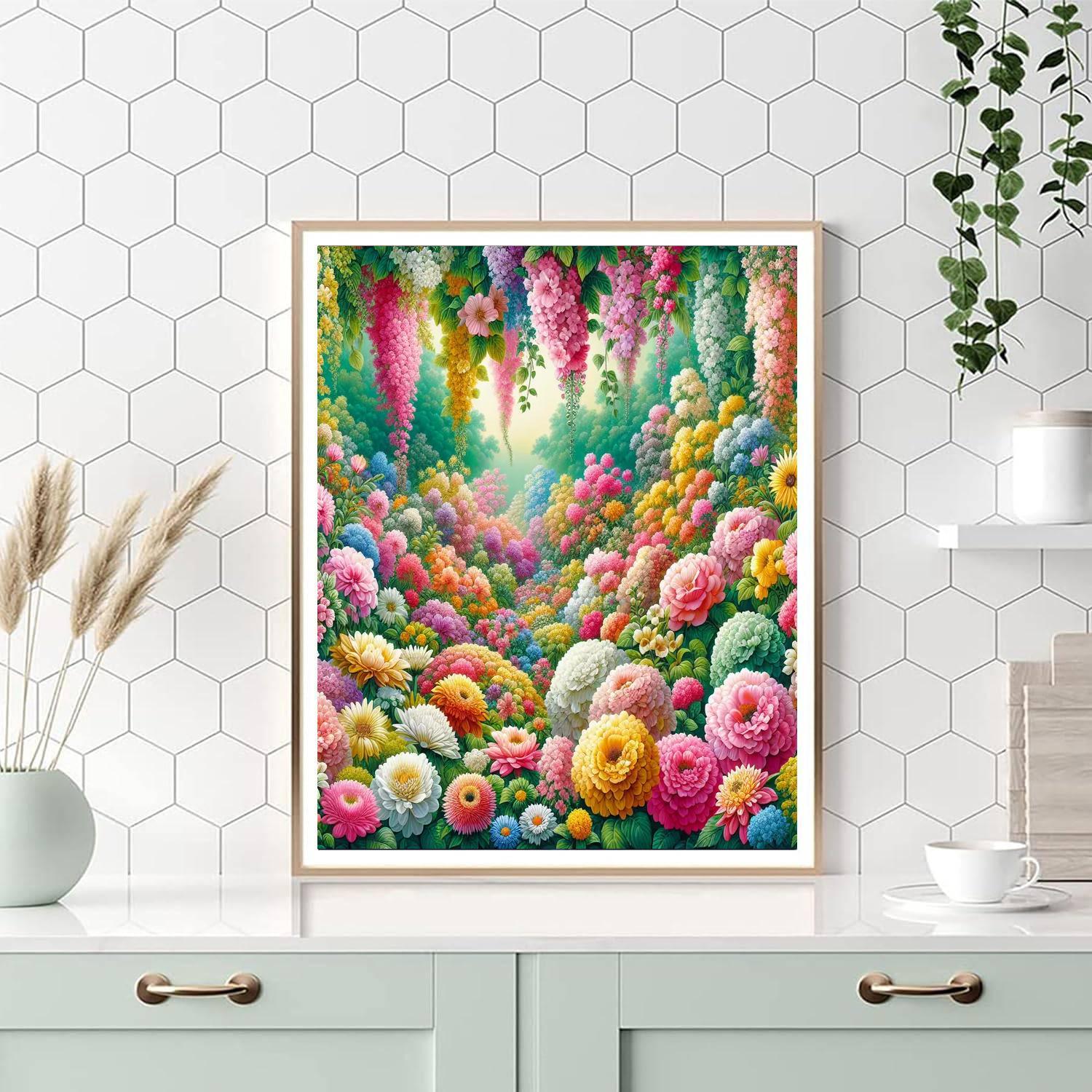 Gorgeous Floral Symphony Numbered Painting Kits