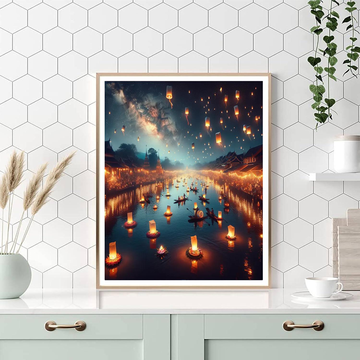 Loi Krathong - Chiang Mai Paint By Numbers