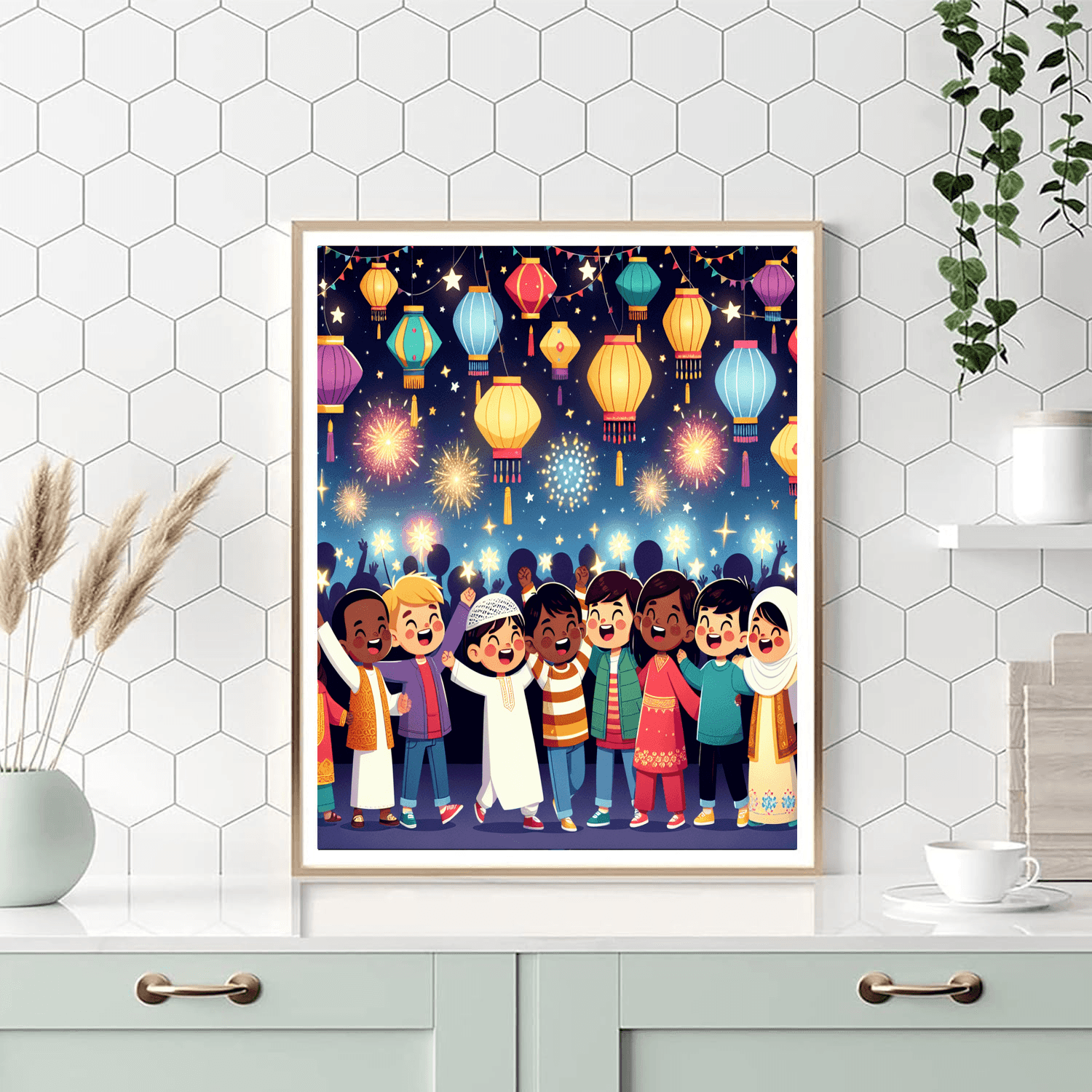 Joyful Festival Of Lights Painting Number Kit