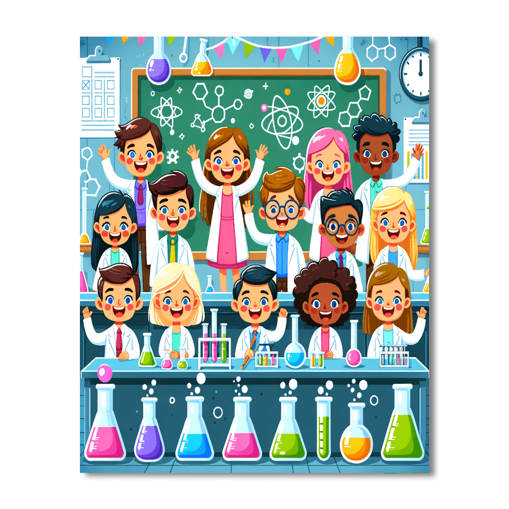 Super Science Laboratory Number Painting