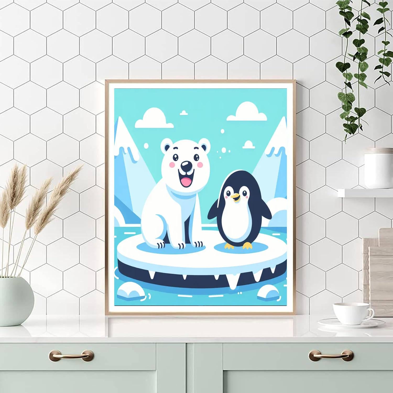 Arctic Friends Chill Out DIY Paint By Numbers