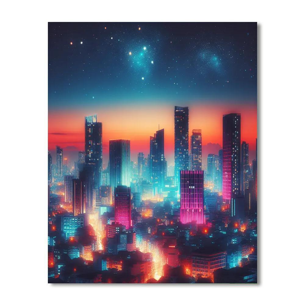 Captivating City Skyline Paint By Number