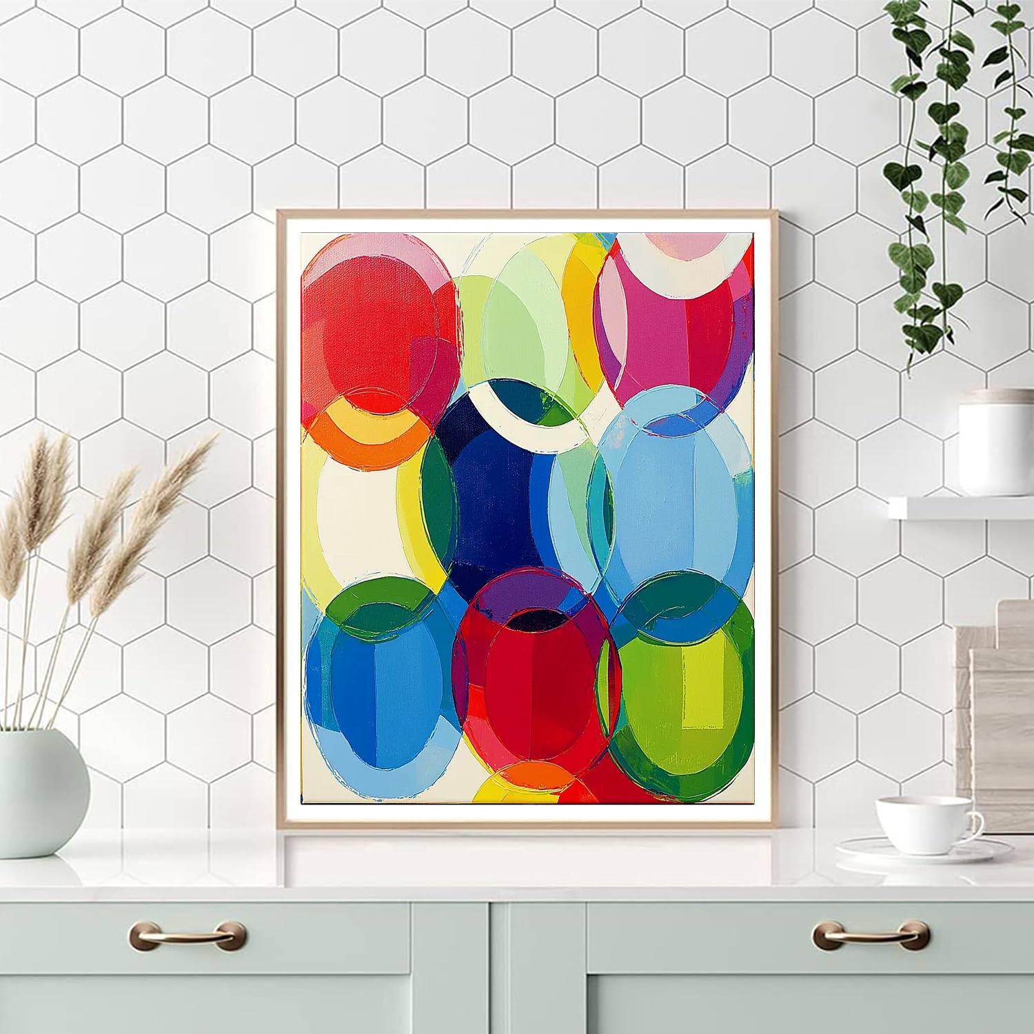 Georges Seurat Inspired Harmonious Circles  Paint By Numbers Art