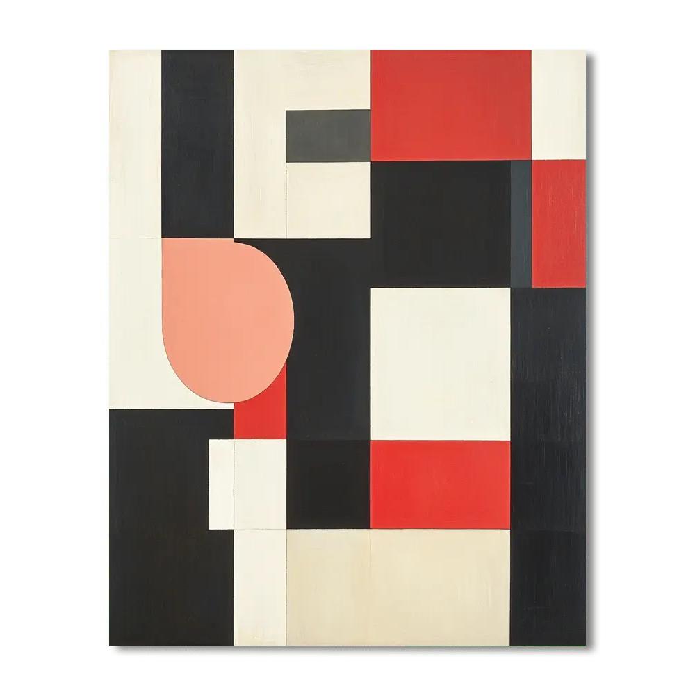 Kazimir Malevich Inspired Layered Dimensions  Paint By Color