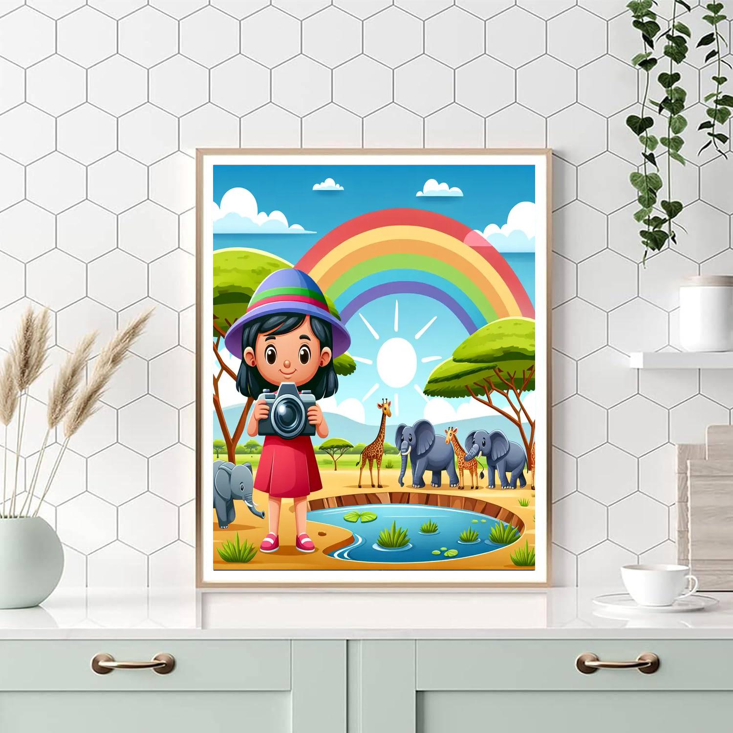 Wildlife Photographer Safari Painting Number Kit