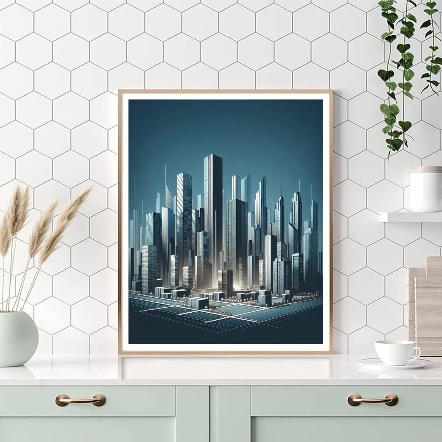 Chic City Skylines Painting Number Kit