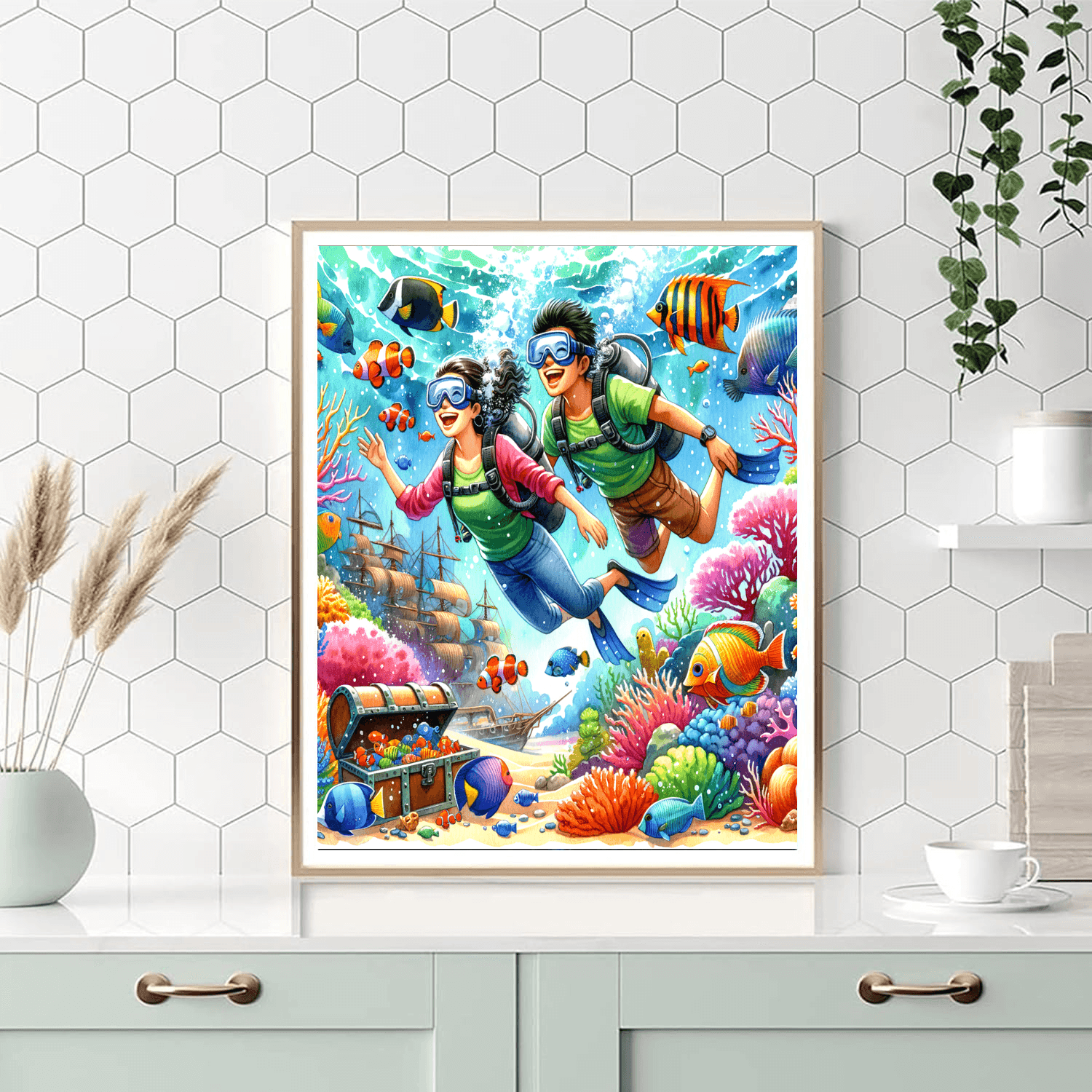 Cheerful Ocean Explorers Paint By Numbers Kits