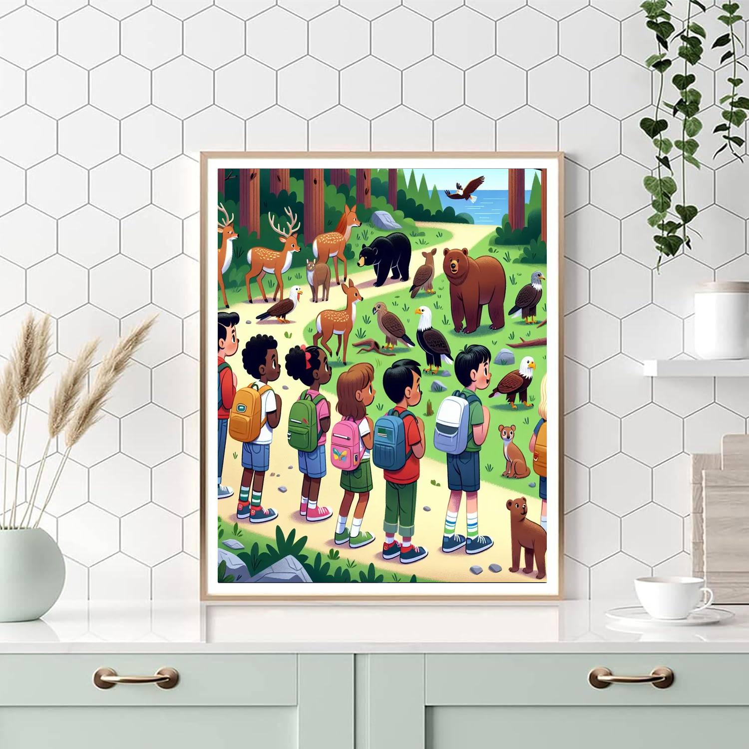 Wildlife Adventure Trail Number Painting