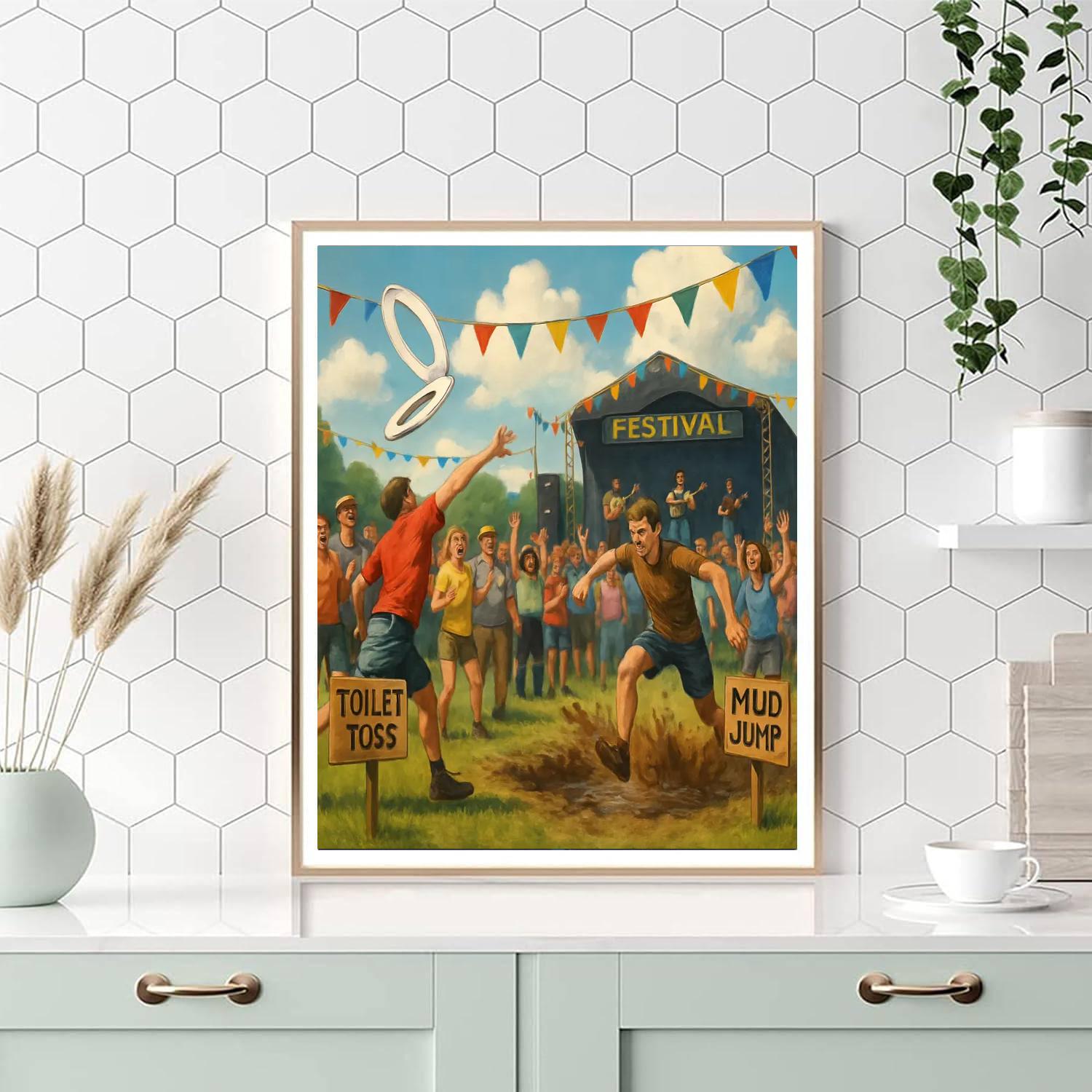 Summer Redneck Games - Usa DIY Paint By Numbers