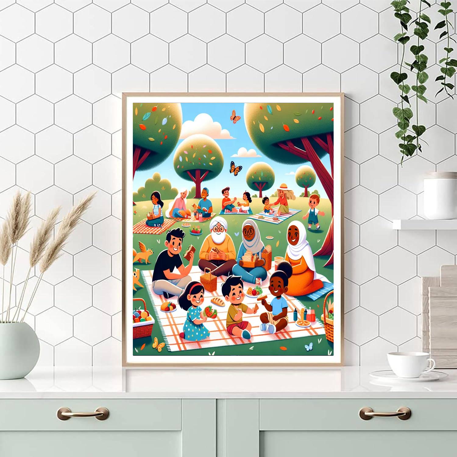 Joyful Picnic Adventure Paint By Color