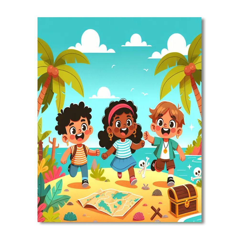 Tropical Treasure Hunt Paint By Number