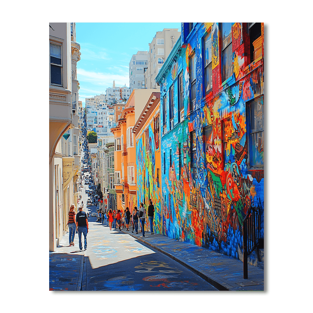 Valparaiso Street Art - Chile Number Painting