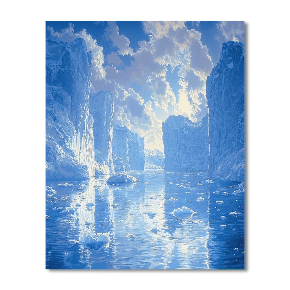 Frederic Edwin Church Inspired Majestic Icebergs And Glaciers  Paint By Numbers Kits