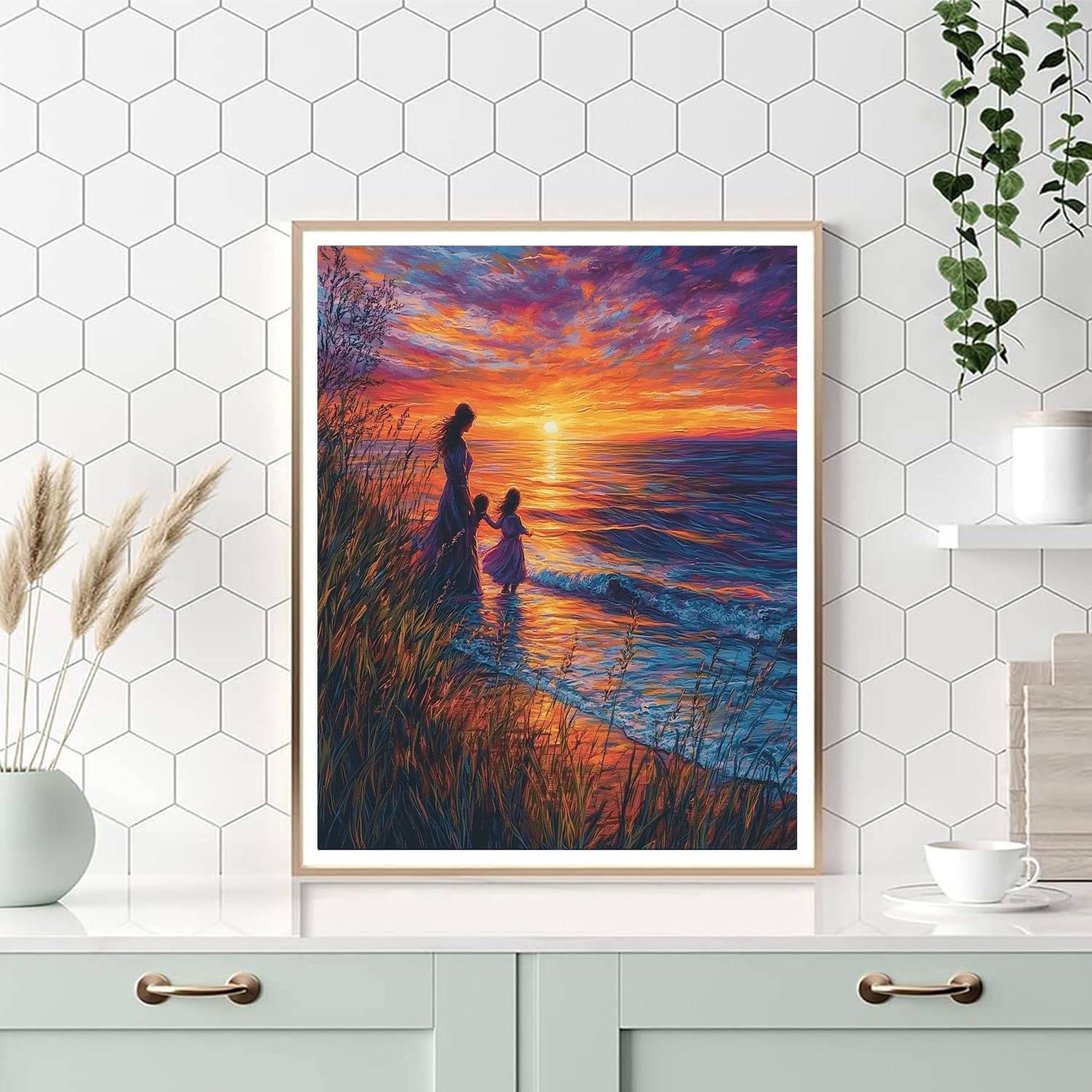 Sunset Memories With Mom Paint By Color