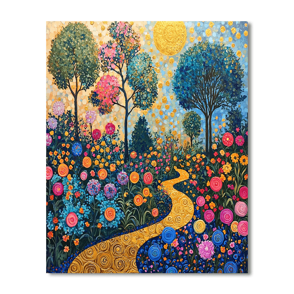 Gustav Klimt Inspired Gustav's Ethereal Garden  Paint By Numbers Kits