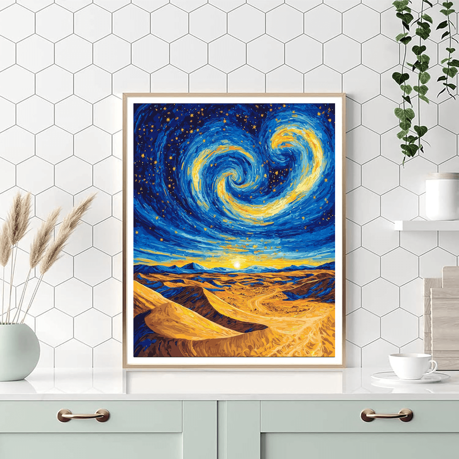 Vincent Van Gogh Inspired Starry Night In The Sahara  Paint By Numbers Kits