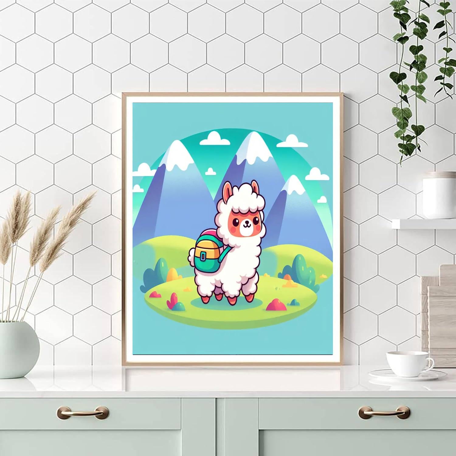 Adventure Alpaca Trek Number Painting