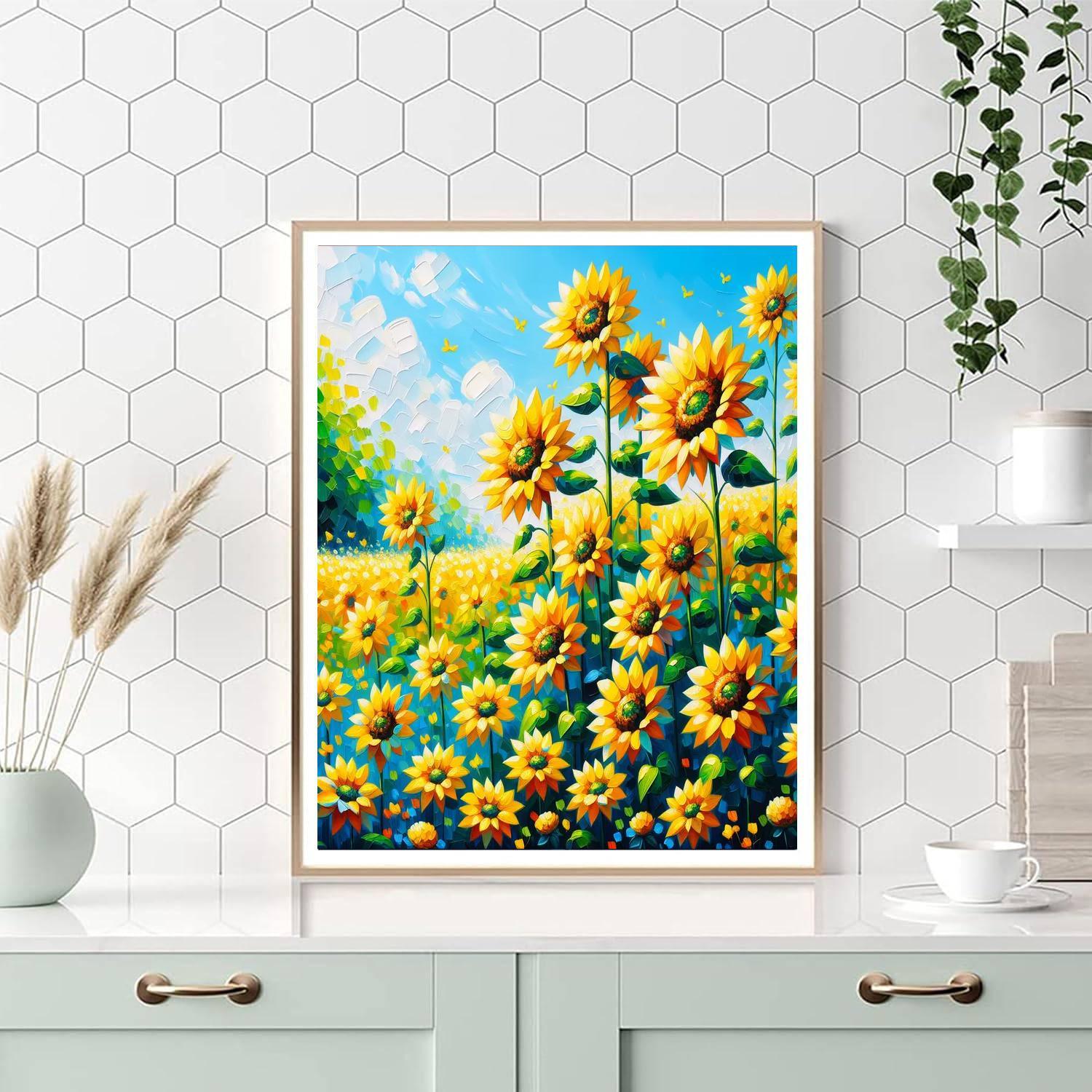 Dancing Sunflowers Paint By Number