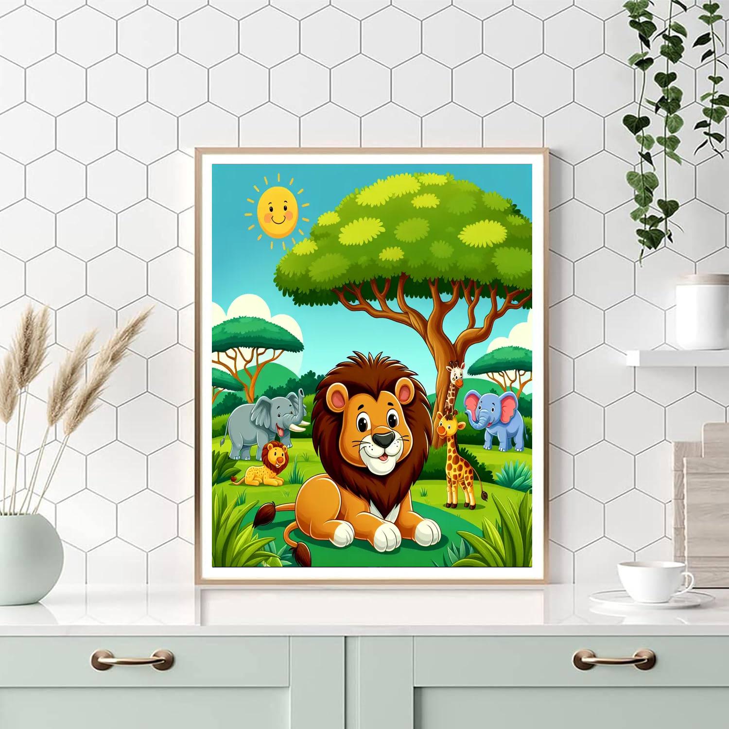 Cute Safari Numbered Painting Kits