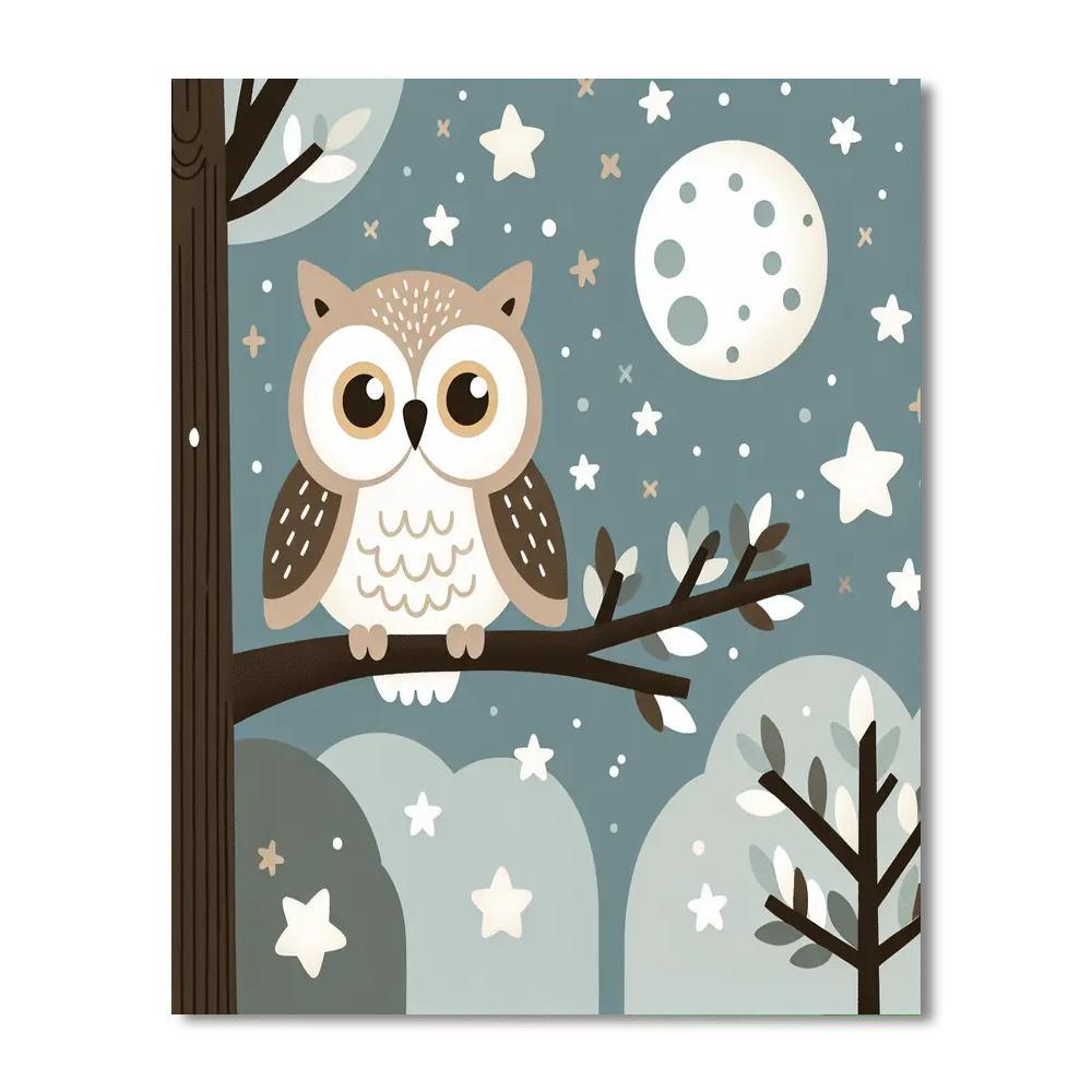 Curious Night Owl Paint By Numbers Art