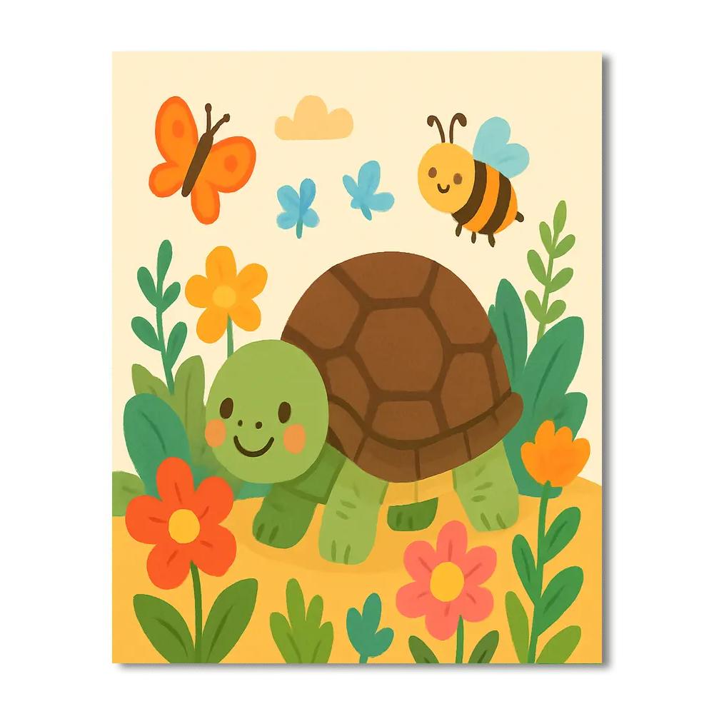 Curious Little Tortoise Paint By Numbers Art