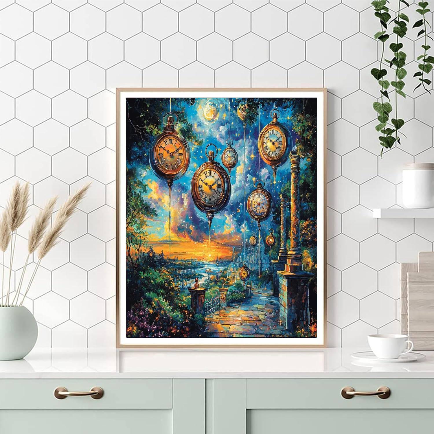 Salvador Dali Inspired Time Traveler's Dreams  Paint By Numbers Kits