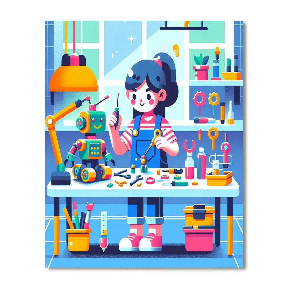 Robotic Engineer Challenge Numbered Painting Kits