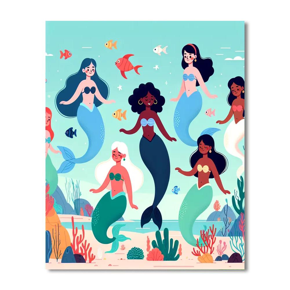 Enchanted Mermaid Bay Paint By Numbers