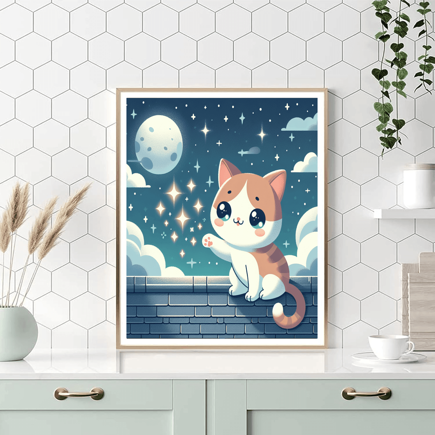 Moonlight Cat's Quest Painting By Numbers Kit