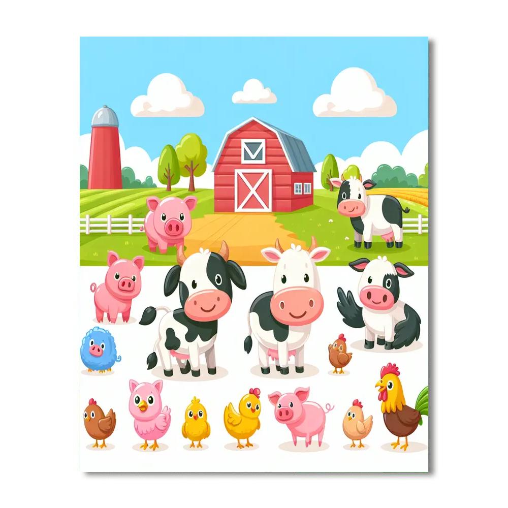 Jolly Farm Adventure DIY Paint By Numbers