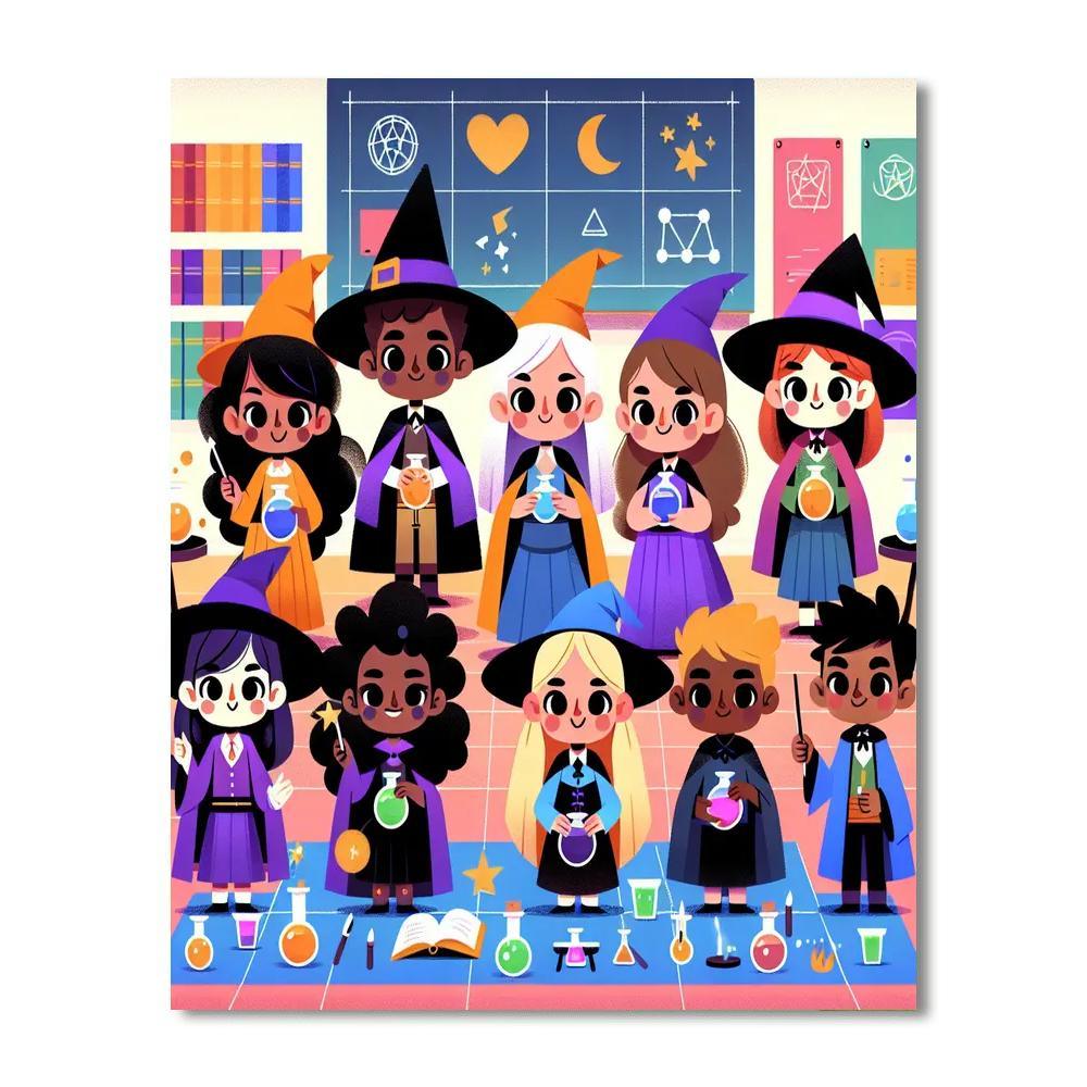 Magic School Wizardry Number Painting