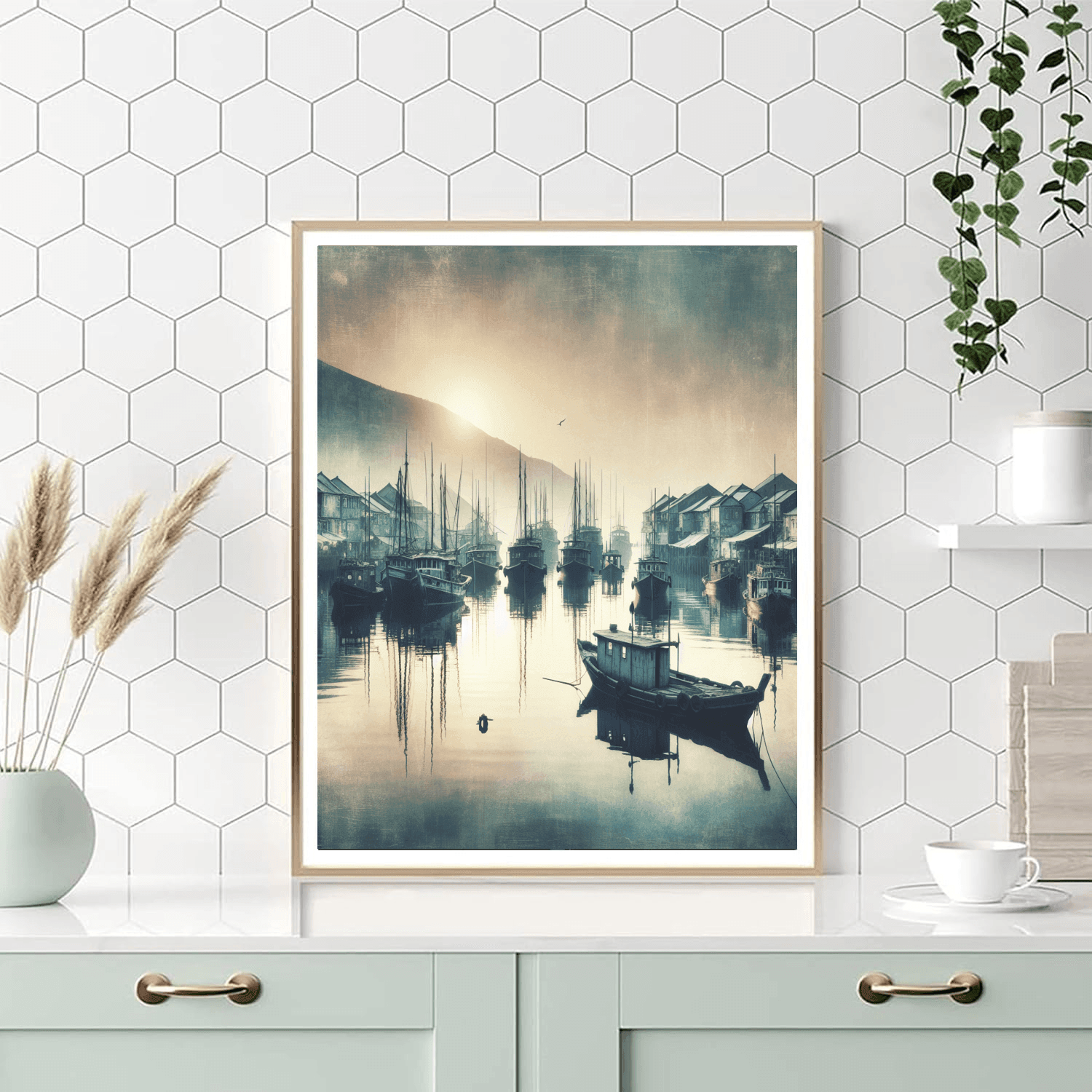 Harbor Reflections Paint By Numbers Art