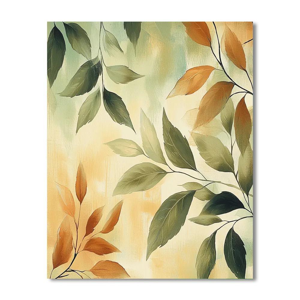 Zhao Mengfu Inspired Serenity In Leaves  Paint By Numbers