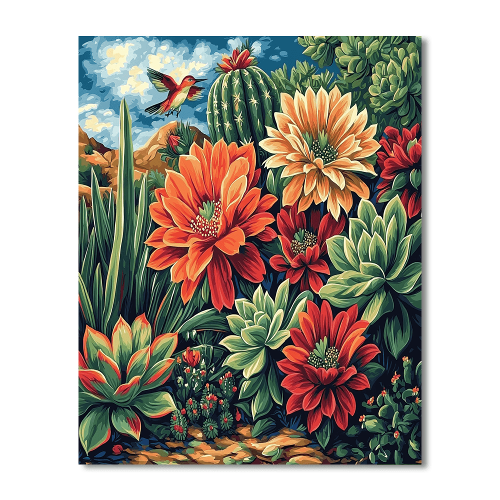 Frida Kahlo Inspired Kahlo's Desert Blossoms  Painting By Numbers Kit