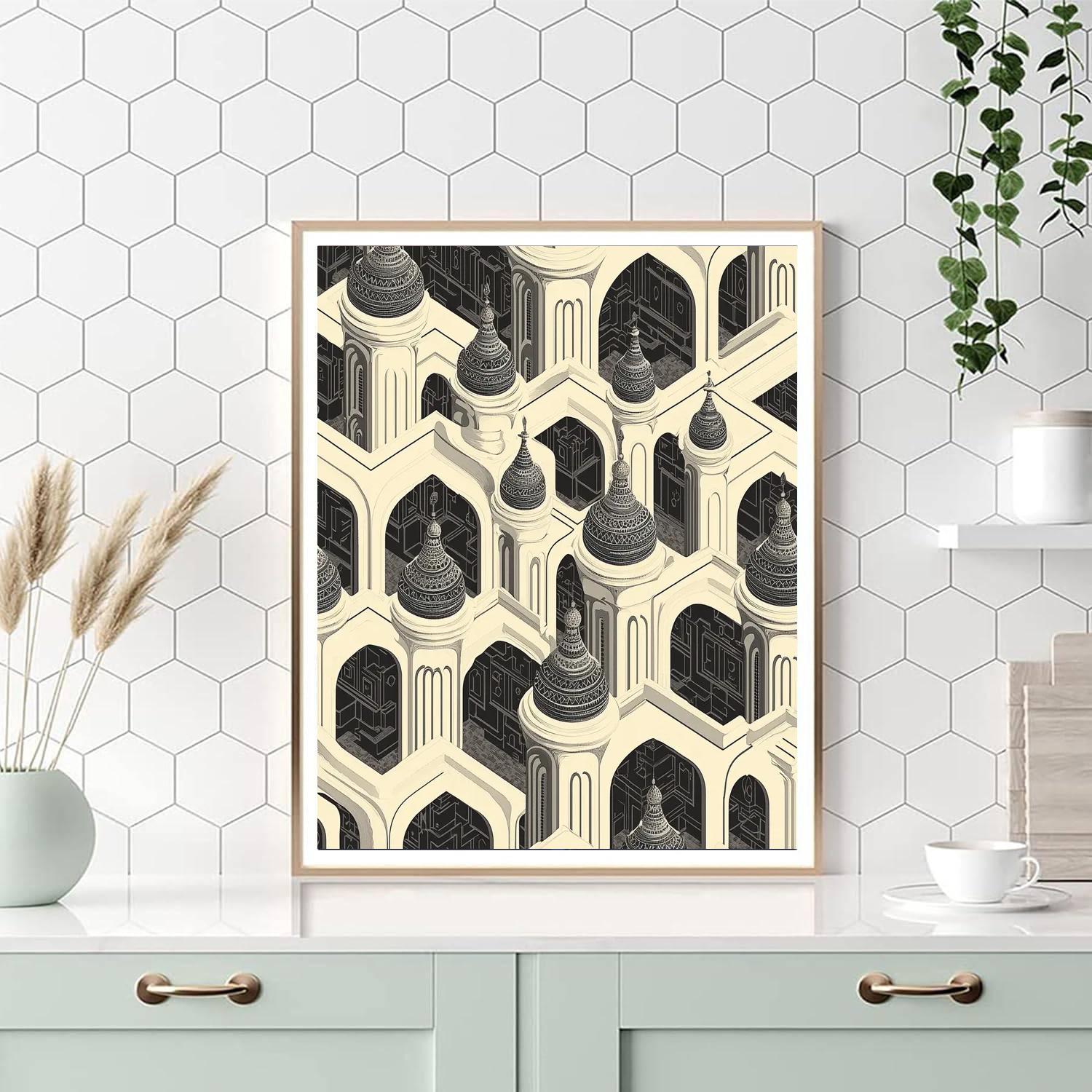 M.C. Escher Inspired Veils Of Infinity  Paint By Numbers