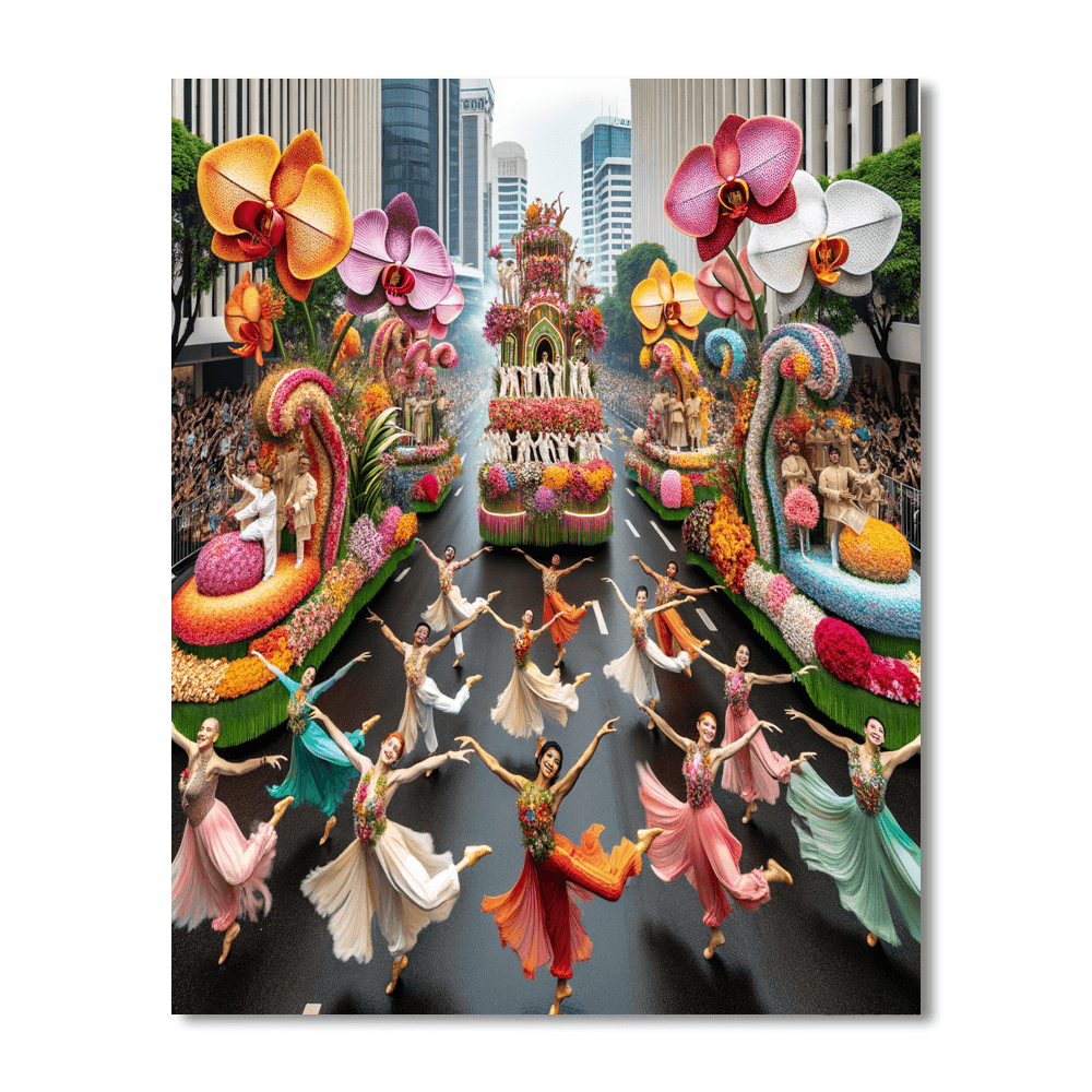 Carnival Of Flowers - Petropolis, Brazil Number Painting