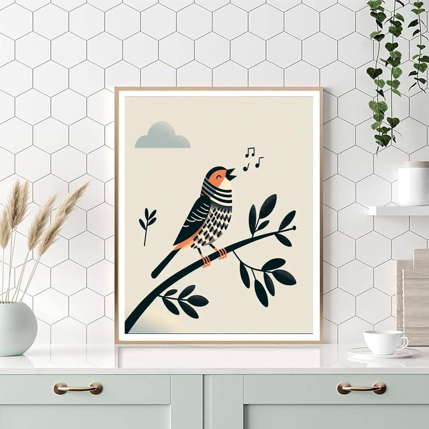 Zippy Zebra Finch Paint By Numbers Art