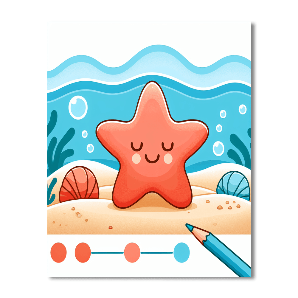 Sociable Starfish Number Painting
