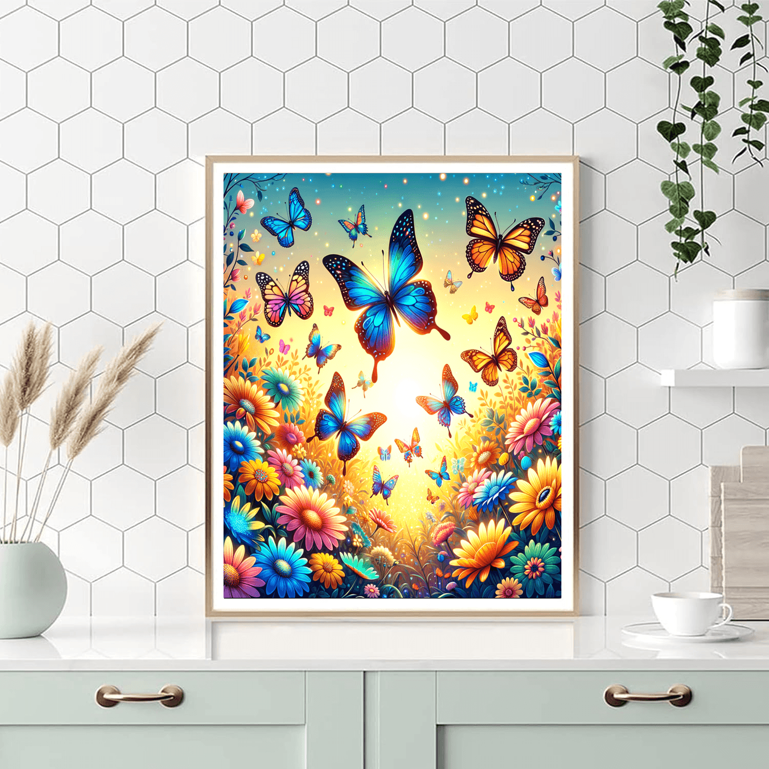 Radiant Butterfly Garden Paint By Numbers
