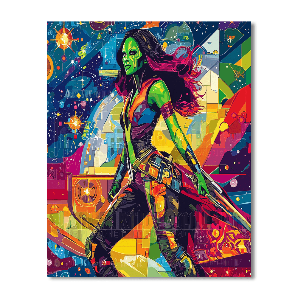 Zoe Saldana: The Cosmic Muse Of Guardians And Beyond Painting By Numbers Kit