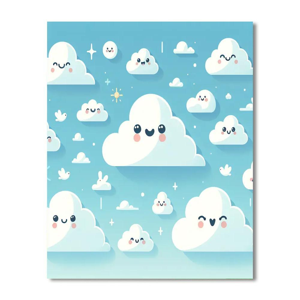 Cheery Clouds Paint By Numbers Art