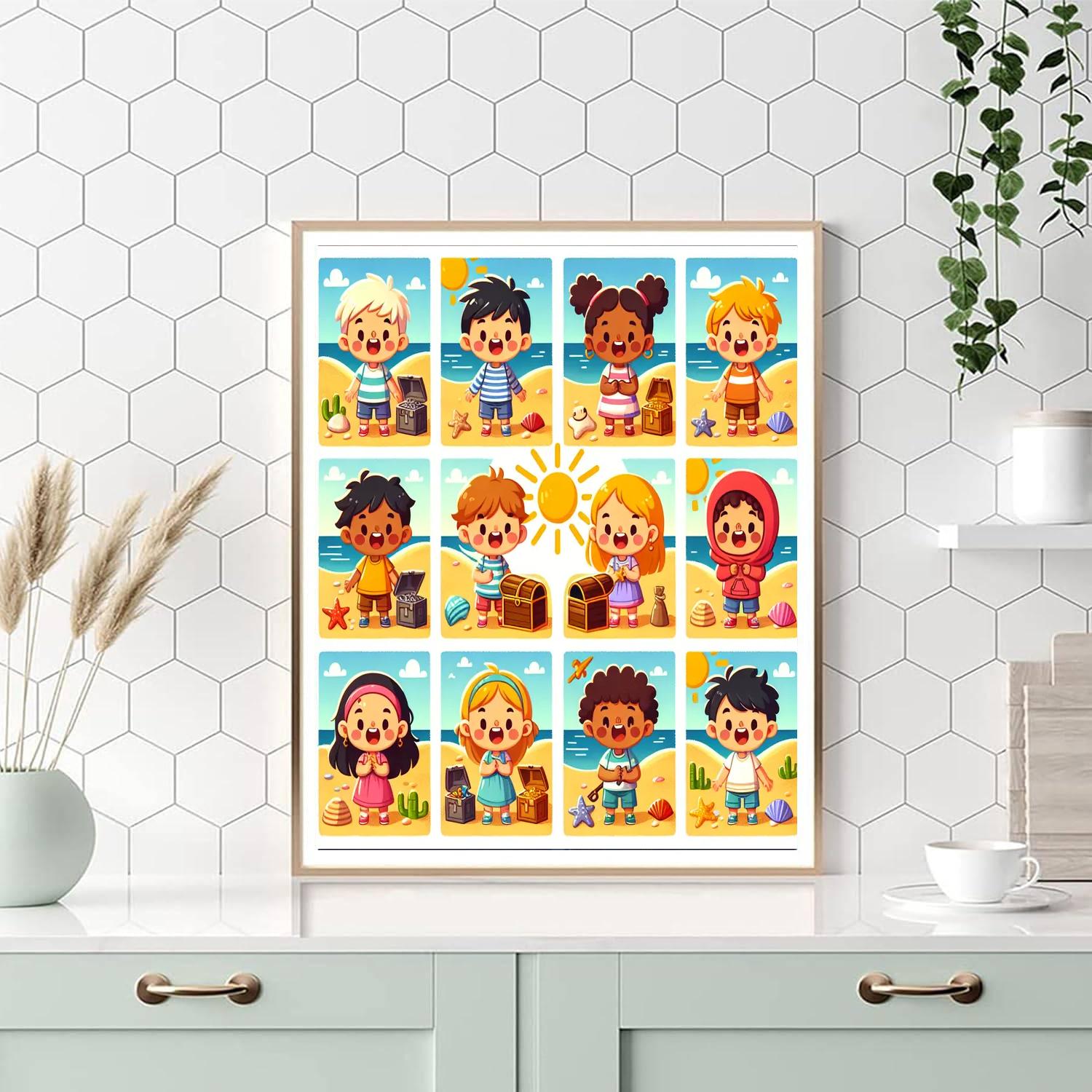 Seaside Treasure Seekers Paint By Color