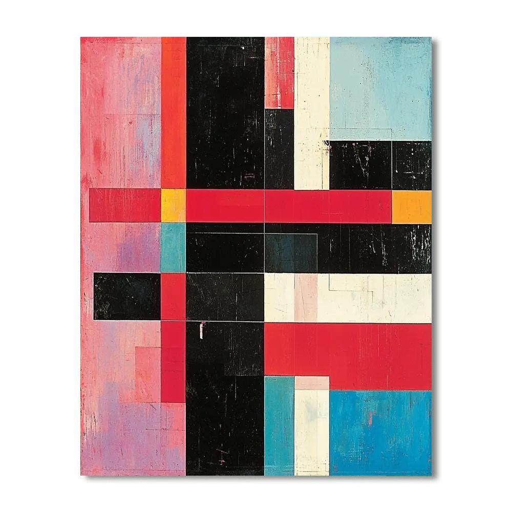 Kazimir Malevich Inspired Abstract Momentum  Painting Number Kit
