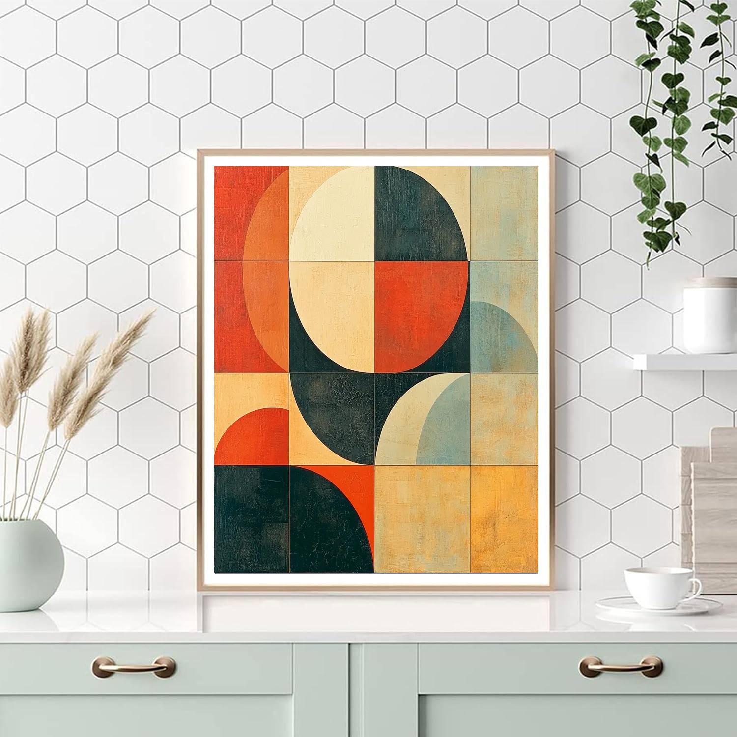 Kazimir Malevich Inspired Serene Abstraction  Paint By Color