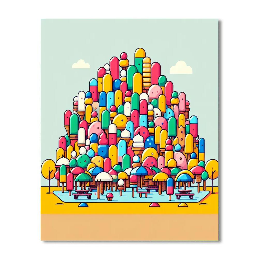 Ice Cream Adventure Number Painting