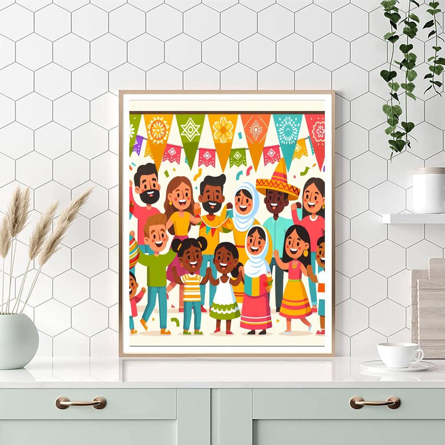 Fun-filled Fiesta Paint By Numbers Art