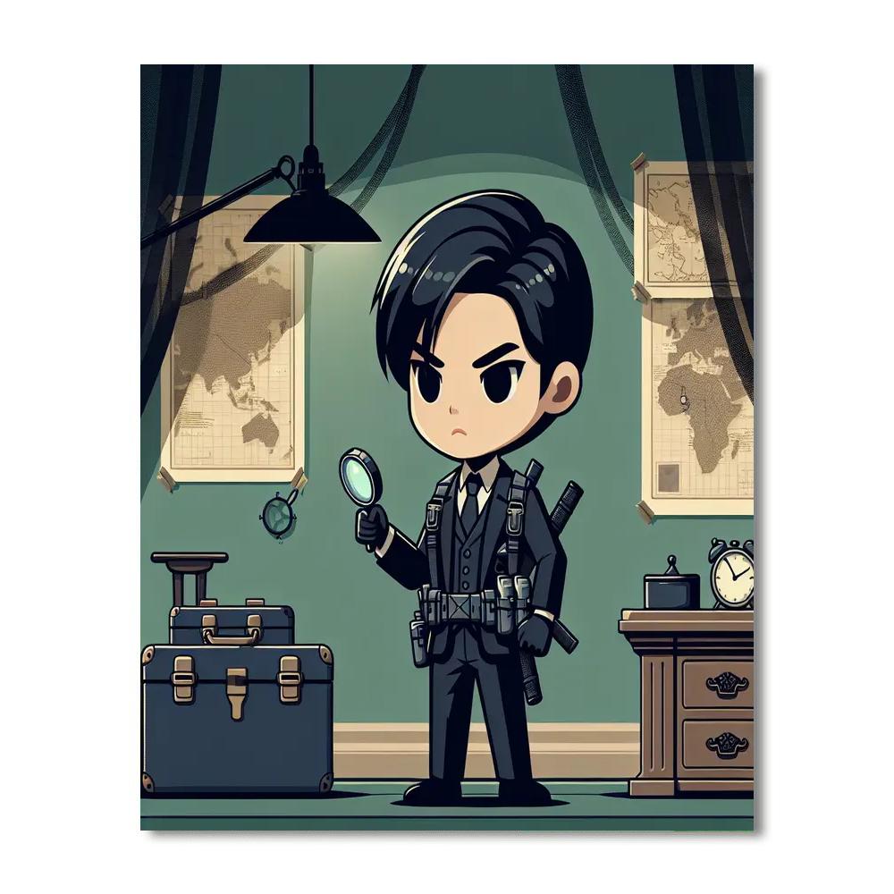 Secret Agent Mission Painting Number Kit