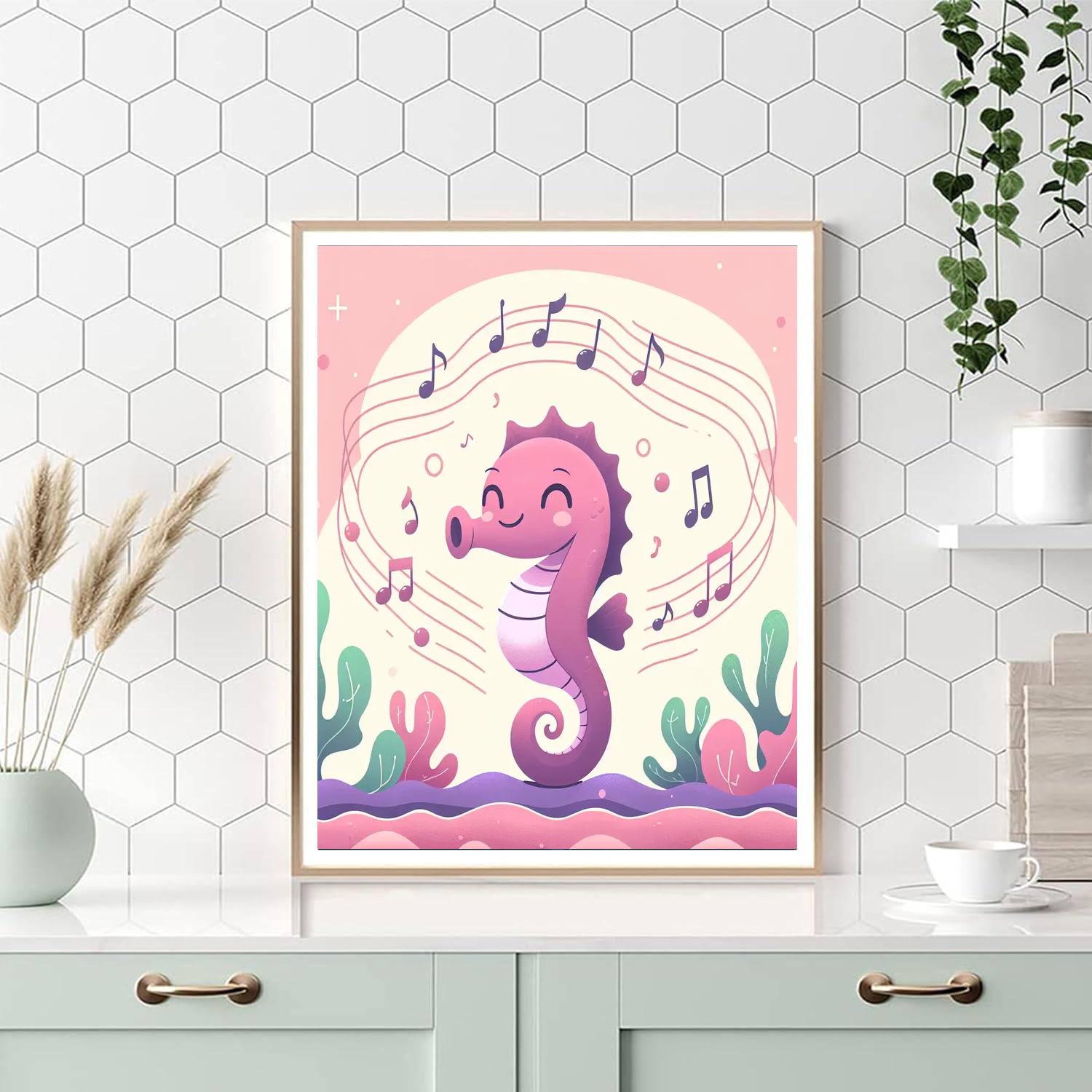Singing Seahorse Numbered Painting Kits